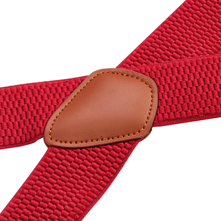 "Buyless Fashion Heavy Duty 2 Pack Suspenders for Men - 48"" Adjustable Straps 1 1/2"" - X Back with Strong Hooks"