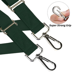 "Buyless Fashion Trucker 2 Pack Suspenders for Men - 48"" Elastic Adjustable Straps 1"" - X Back Utility Braces"