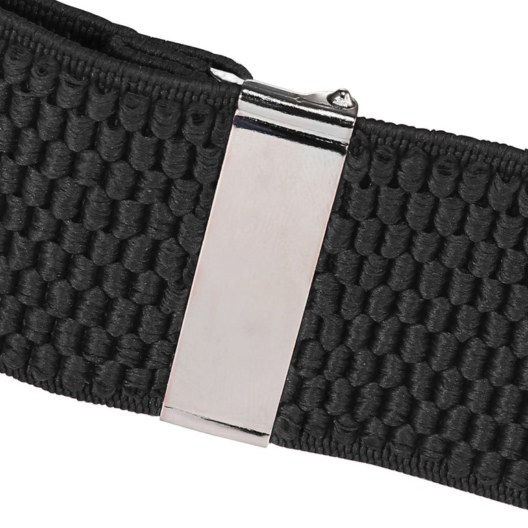 "Buyless Fashion Heavy Duty Textured 2 Pack Suspenders for Men - 48"" Adjustable Straps 1 1/2"" - Y Shape"