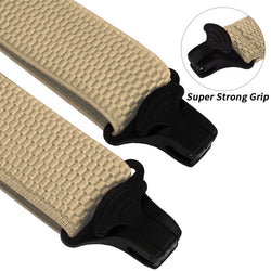 "Buyless Fashion Heavy Duty 2 Pack Suspenders for Men - 48"" Adjustable Straps 1 1/2"" - X Back with Black Plastic Clips"