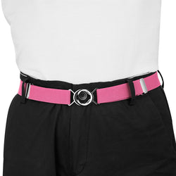 Buyless Fashion Kids Toddlers Baby Adjustable Elastic Stretch Belt with Silver Twisted Buckle