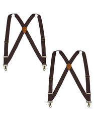 "Buyless Fashion Trucker 2 Pack Suspenders for Men - 48"" Elastic Adjustable Straps 1 1/4"" - X Back Utility Braces"