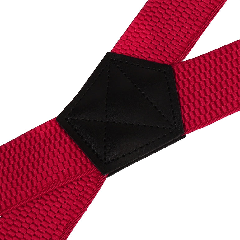 "Buyless Fashion Heavy Duty 2 Pack Suspenders for Men - 48"" Adjustable Straps 1 1/2"" - X Back with Black Plastic Clips"