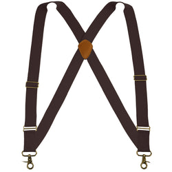 "Buyless Fashion Trucker Suspenders for Men - 48"" Elastic Adjustable Straps 1 1/4"" - X Back Utility Braces"