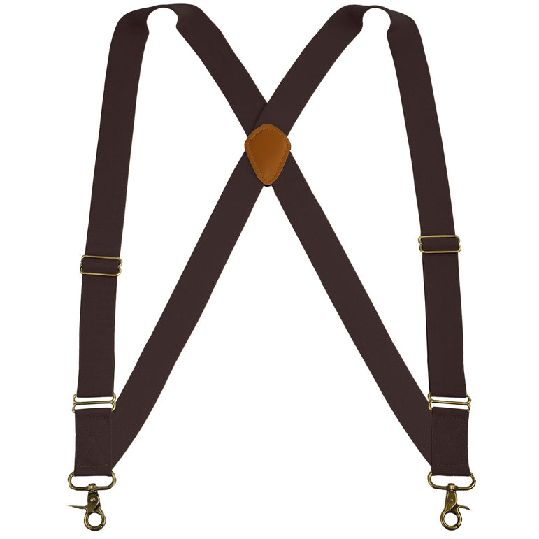 "Buyless Fashion Trucker Suspenders for Men - 48"" Elastic Adjustable Straps 1 1/4"" - X Back Utility Braces"