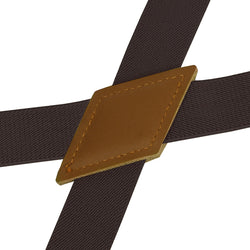 "Buyless Fashion Trucker 2 Pack Suspenders for Men - 48"" Elastic Adjustable Straps 1"" - X Back Utility Braces"