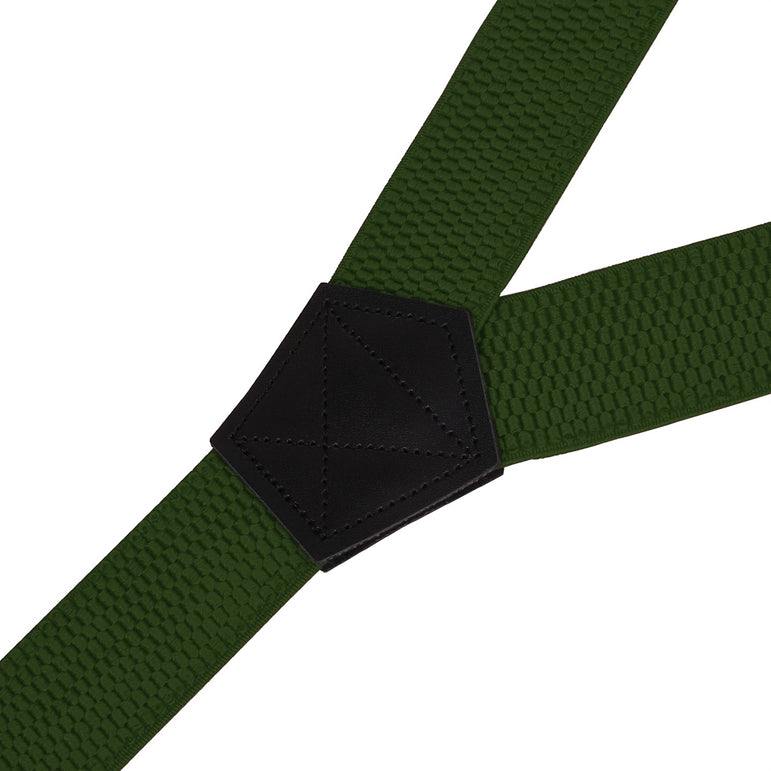 "Buyless Fashion Heavy Duty Textured 2 Pack Suspenders for Men - 48"" Adjustable Straps 1 1/2"" - Y Shape"