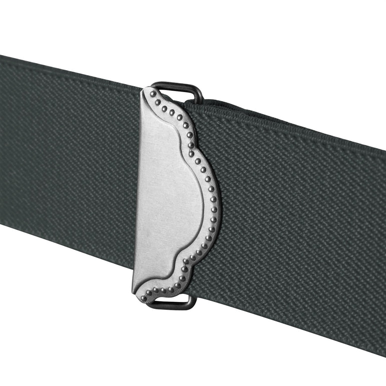 "Buyless Fashion 2 pack Suspenders for Men - 48"" Adjustable Straps 1 1/4"" - X Back with Black Hooks"