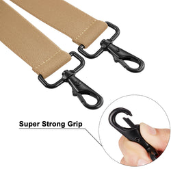 "Buyless Fashion 2 pack Suspenders for Men - 48"" Adjustable Straps 1 1/4"" - X Back with Black Hooks"