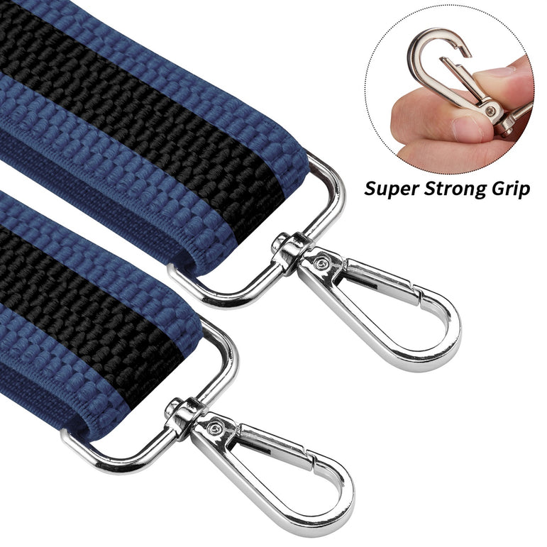 "Buyless Fashion Heavy Duty 2 Pack Suspenders for Men - 48"" Adjustable Straps 1 1/2"" - X Back with Strong Hooks"