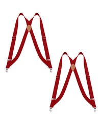 "Buyless Fashion Trucker 2 Pack Suspenders for Men - 48"" Elastic Adjustable Straps 1 1/4"" - X Back"