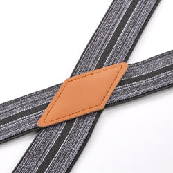 "Buyless Fashion 2 pack Suspenders for Men - 48"" Adjustable Straps 1 1/4"" - X Back With Black Clips"