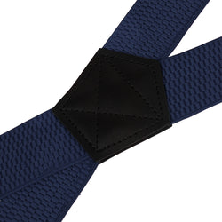 "Buyless Fashion Heavy Duty 2 Pack Suspenders for Men - 48"" Adjustable Straps 1 1/2"" - X Back with Black Plastic Clips"