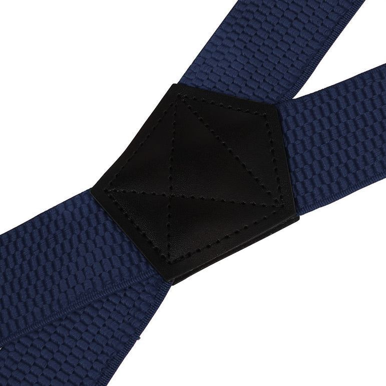 "Buyless Fashion Heavy Duty 2 Pack Suspenders for Men - 48"" Adjustable Straps 1 1/2"" - X Back with Black Plastic Clips"