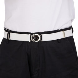 Buyless Fashion Kids Toddlers Baby Adjustable Elastic Stretch Belt with Silver Twisted Buckle