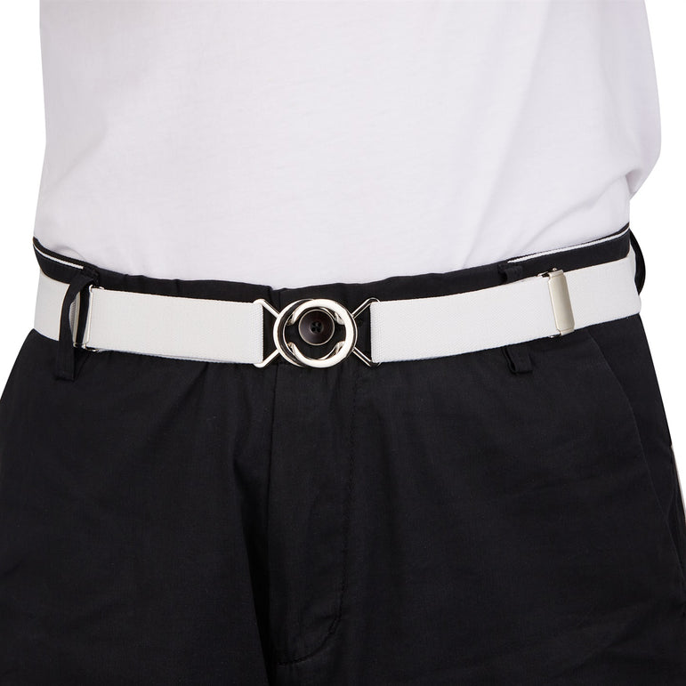 Buyless Fashion Kids Toddlers Baby Adjustable Elastic Stretch Belt with Silver Twisted Buckle