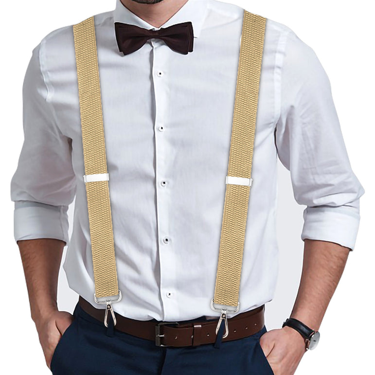 "Buyless Fashion Heavy Duty 2 Pack Suspenders for Men - 48"" Adjustable Straps 1 1/2"" - X Back with Strong Hooks"
