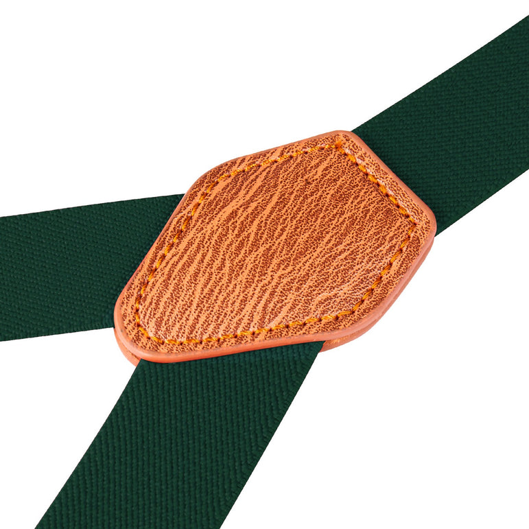"Buyless Fashion Adjustable Suspenders for Kids - 26"" Elastic Straps 1"" - Leather Y Shape Back - 5151"