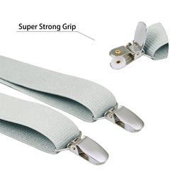 Buyless Fashion Adjustable 2 Pack Suspenders for Kids Toddlers Baby Elastic Solid Color 1 Inch - Y Back Design