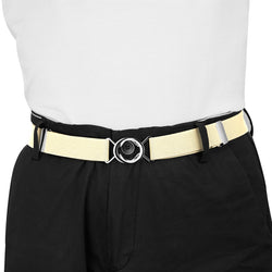 Buyless Fashion Kids Toddlers Baby Adjustable Elastic Stretch Belt with Silver Twisted Buckle