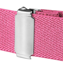 Buyless Fashion Kids Toddlers Baby Adjustable Elastic Stretch Belt with Silver Twisted Buckle