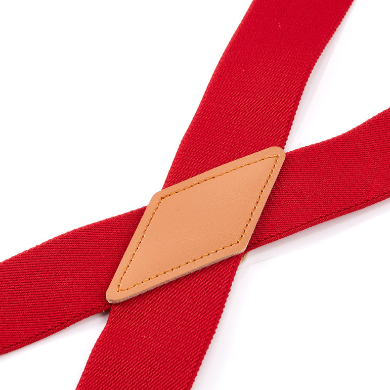 "Buyless Fashion 2 pack Suspenders for Men - 48"" Adjustable Straps 1 1/4"" - X Back With Black Clips"