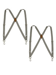 "Buyless Fashion Trucker 2 Pack Suspenders for Men - 48"" Elastic Adjustable Straps 1"" - X Back Utility Braces"