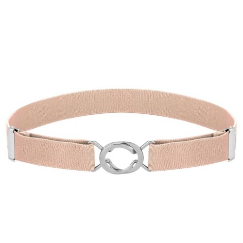 Buyless Fashion Kids Toddlers Baby Adjustable Elastic Stretch Belt with Silver Twisted Buckle