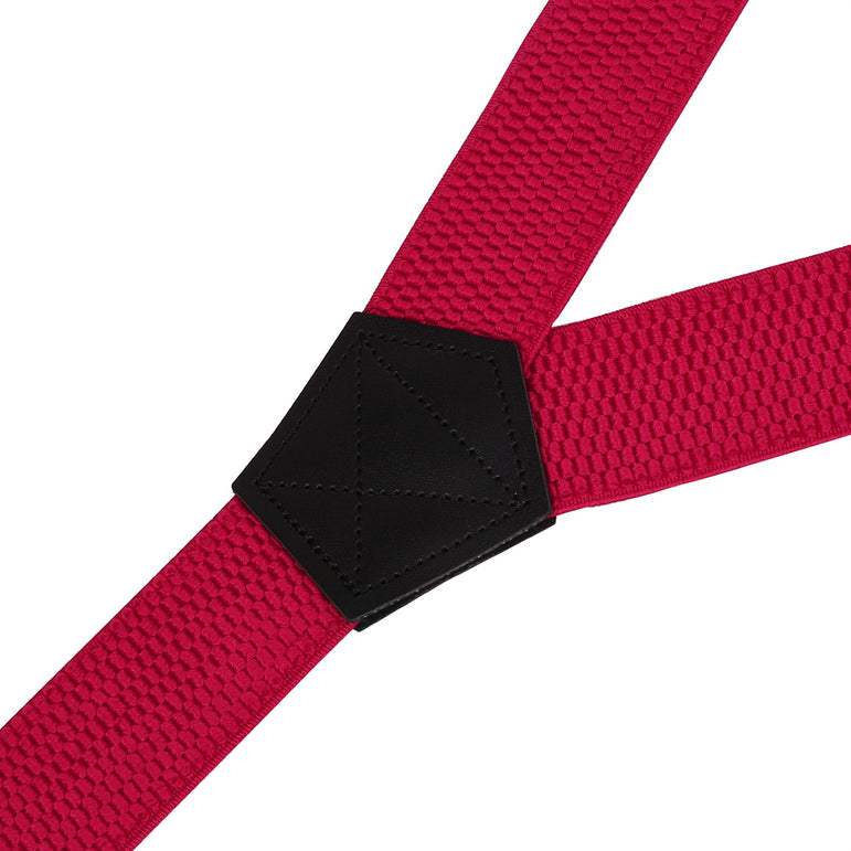 "Buyless Fashion Heavy Duty Textured 2 Pack Suspenders for Men - 48"" Adjustable Straps 1 1/2"" - Y Shape"