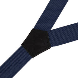 "Buyless Fashion Heavy Duty Textured 2 Pack Suspenders for Men - 48"" Adjustable Straps 1 1/2"" - Y Shape"