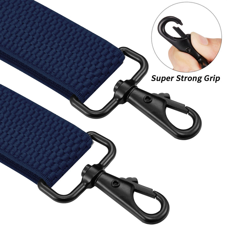 "Buyless Fashion Heavy Duty 2 Pack Suspenders for Men - 48"" Adjustable Straps 1 1/2"" - X Back with Strong Hooks"