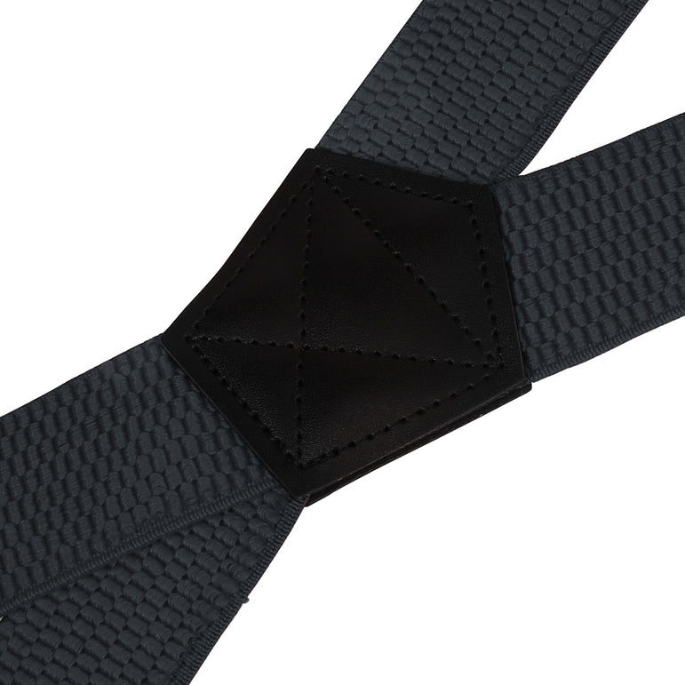 "Buyless Fashion Heavy Duty 2 Pack Suspenders for Men - 48"" Adjustable Straps 1 1/2"" - X Back with Black Plastic Clips"