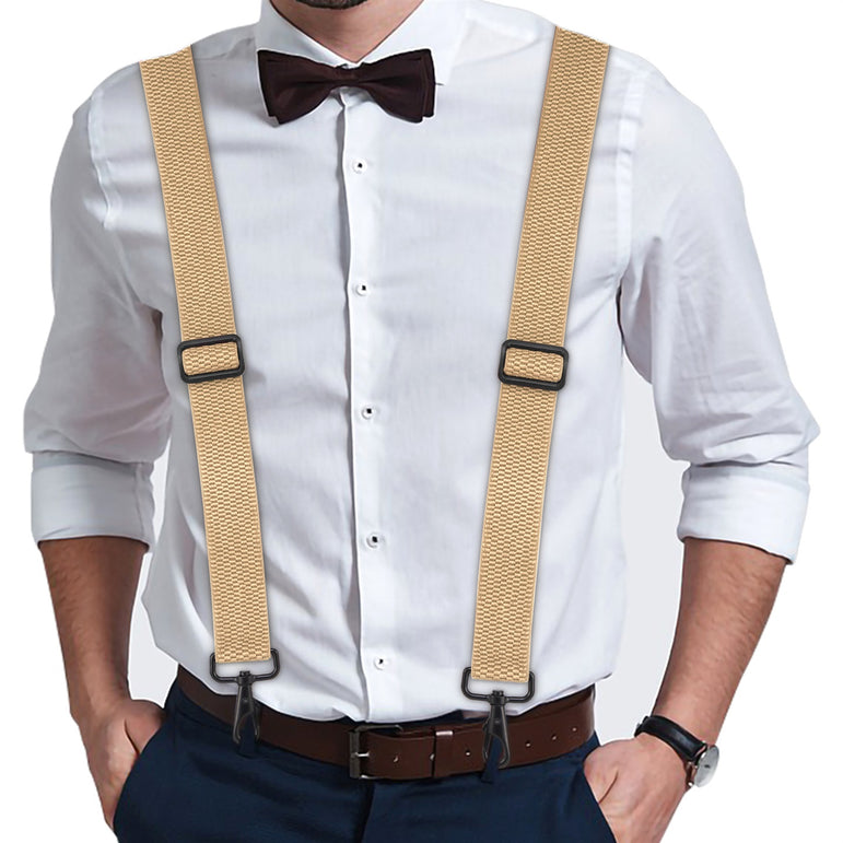 "Buyless Fashion Heavy Duty 2 Pack Suspenders for Men - 48"" Adjustable Straps 1 1/2"" - X Back with Strong Hooks"