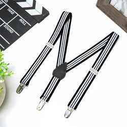 Buyless Fashion Adjustable 2 Pack Suspenders for Kids Toddlers Baby Elastic Solid Color 1 Inch - Y Back Design