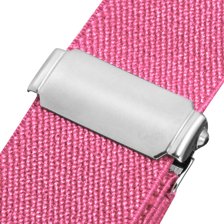 Buyless Fashion Kids Toddlers Baby Adjustable Elastic Stretch Belt with Silver Twisted Buckle