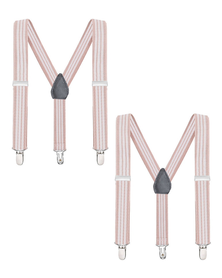 Buyless Fashion Adjustable 2 Pack Suspenders for Kids Toddlers Baby Elastic Solid Color 1 Inch - Y Back Design