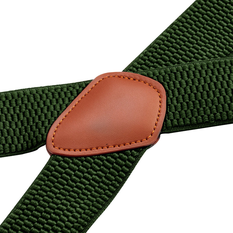 "Buyless Fashion Heavy Duty 2 Pack Suspenders for Men - 48"" Adjustable Straps 1 1/2"" - X Back with Strong Hooks"