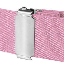 Buyless Fashion Kids Toddlers Baby Adjustable Elastic Stretch Belt with Silver Twisted Buckle