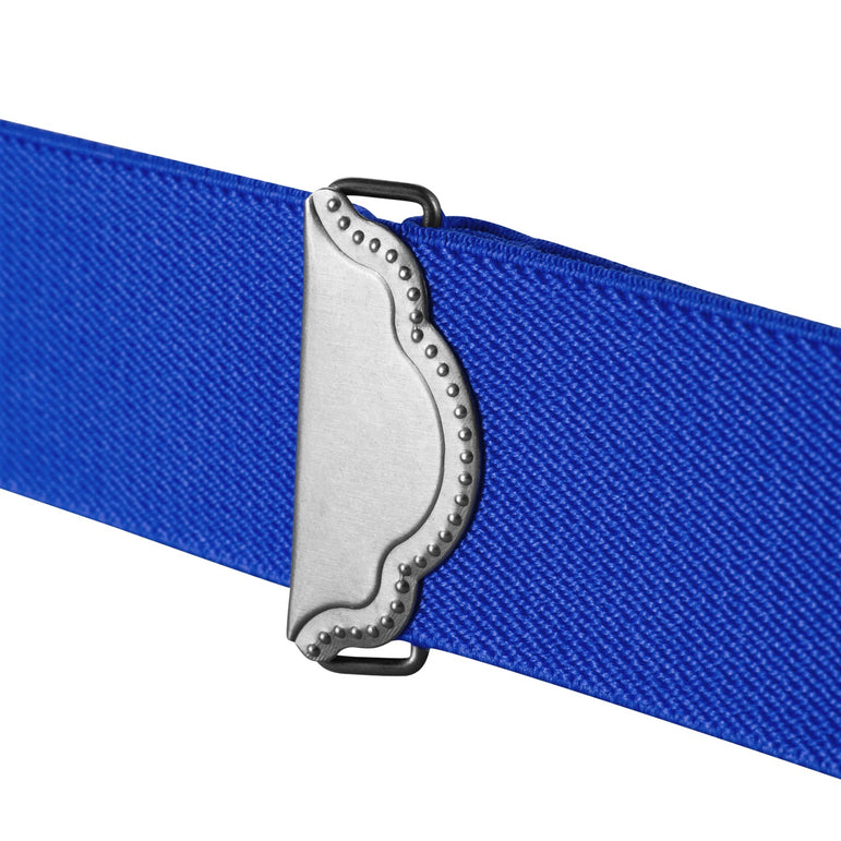 "Buyless Fashion 2 pack Suspenders for Men - 48"" Adjustable Straps 1 1/4"" - X Back With Black Clips"