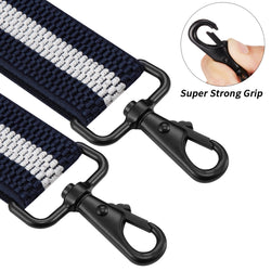 "Buyless Fashion Heavy Duty 2 Pack Suspenders for Men - 48"" Adjustable Straps 1 1/2"" - X Back with Strong Hooks"