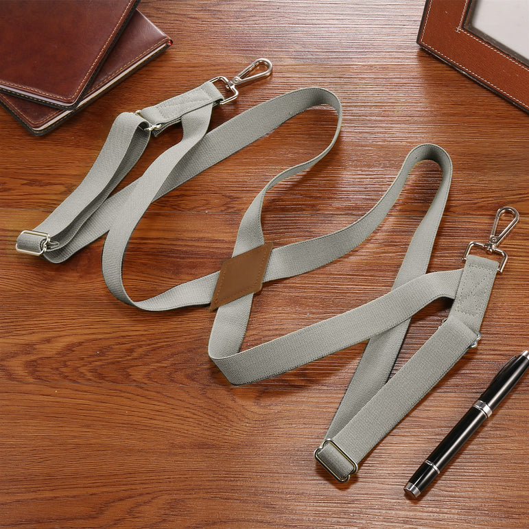 "Buyless Fashion Trucker 2 Pack Suspenders for Men - 48"" Elastic Adjustable Straps 1"" - X Back Utility Braces"