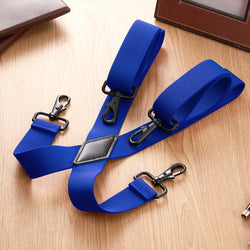 "Buyless Fashion Suspenders for Men - 48"" Adjustable Straps 1 1/4"" - X Back with Black Hooks"