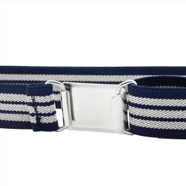 Buyless Fashion Kids Toddlers Baby Adjustable Elastic  Stretch Belt with Silver  Buckle