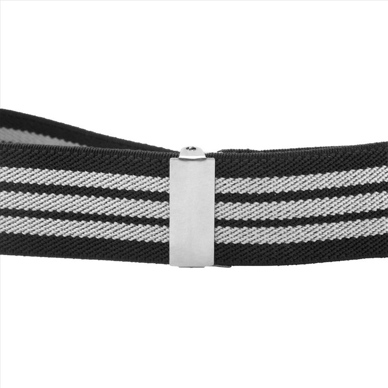 Buyless Fashion Kids Toddlers Baby Adjustable Elastic  Stretch Belt with Silver  Buckle