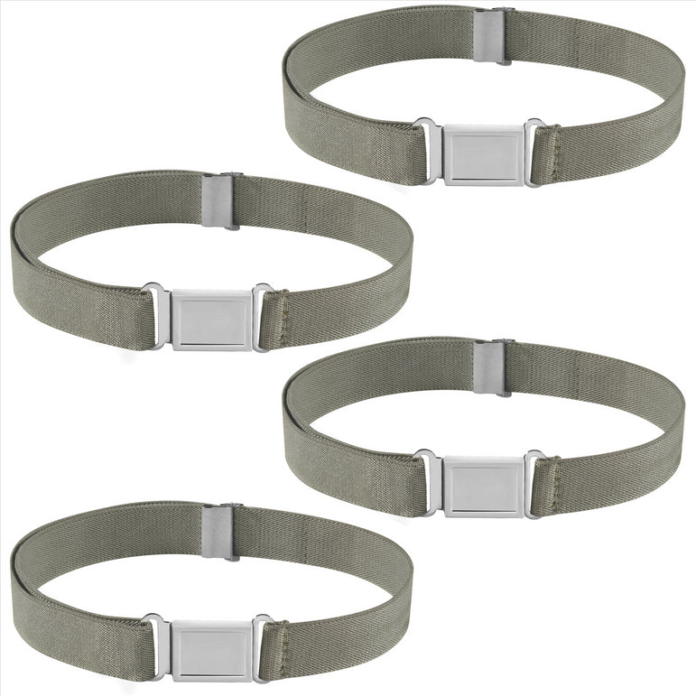 Buyless Fashion Kids Boys Toddler Adjustable Elastic Belt With Magnetic Buckle - 4 Pack