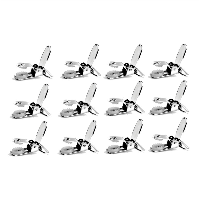 "Buyless Fashion 1” Heavy Duty Metal Clips for Suspenders, Pacifiers, Bib Clips, Toy Holder Or Mitten Clips - 8-50 Clips"