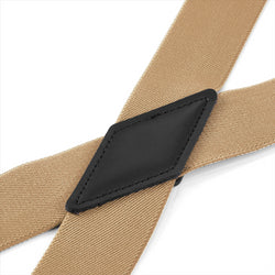 "Buyless Fashion Suspenders for Men - 48"" Adjustable Straps 1 1/4"" - X Back with Black Hooks"