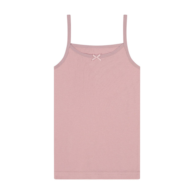 Buyless Fashion Girls Tagless Cami Scoop Neck Pink Polka Dot Undershirts Cotton Tank (8 Pack)