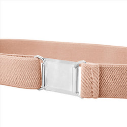 Buyless Fashion Kids Toddlers Baby Adjustable Elastic  Stretch Belt with Silver  Buckle