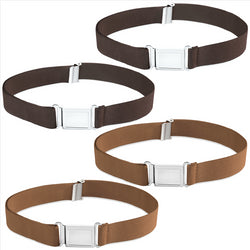 Buyless Fashion Kids Boys Toddler Adjustable Elastic Belt With Magnetic Buckle - 4 Pack